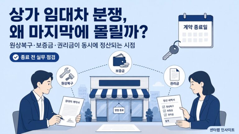 상가 임대차 분쟁, 왜 마지막에 몰릴까 이미지