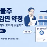 전 건물주 월세 감면 약정 이미지