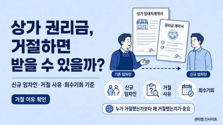 상가 권리금, 거절하면 받을 수 있을까 이미지