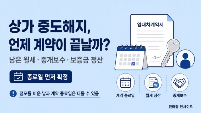 상가 중도해지, 언제 계약이 끝날까 이미지