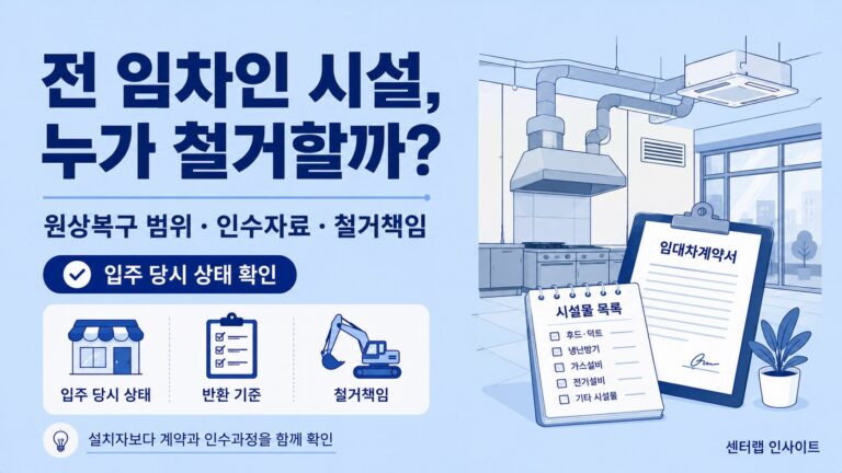 전 임차인 시설, 누가 철거할까 이미지