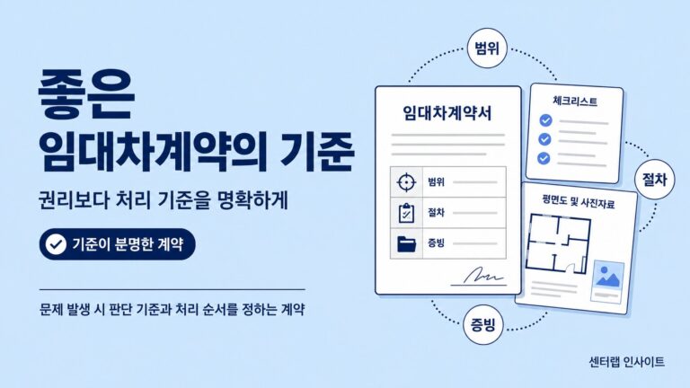 좋은 임대차계약의 기준 이미지