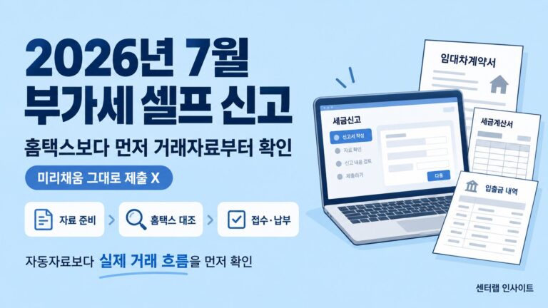 2026년 7월 부가세 셀프 신고 이미지