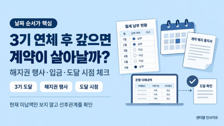 3기 연체후 갚으면 계약이 살아날까 이미지