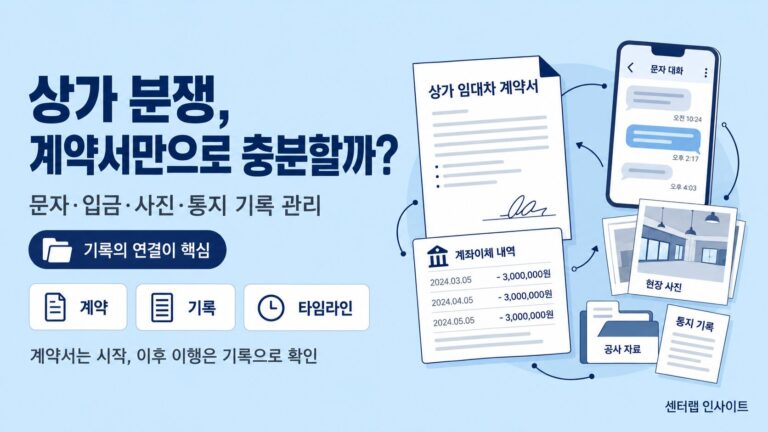 상가 분쟁, 계약서만으로 충분할까 이미지