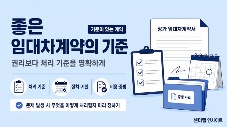 좋은 임대차계약의 기준 이미지