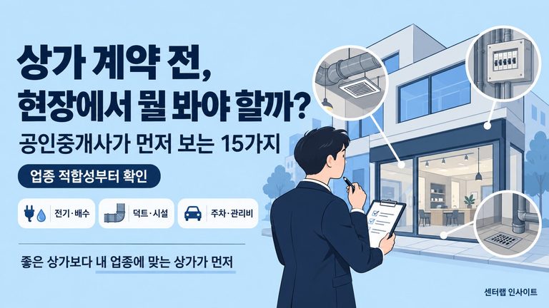 상가 계약 전 현장 점검 가이드 이미지